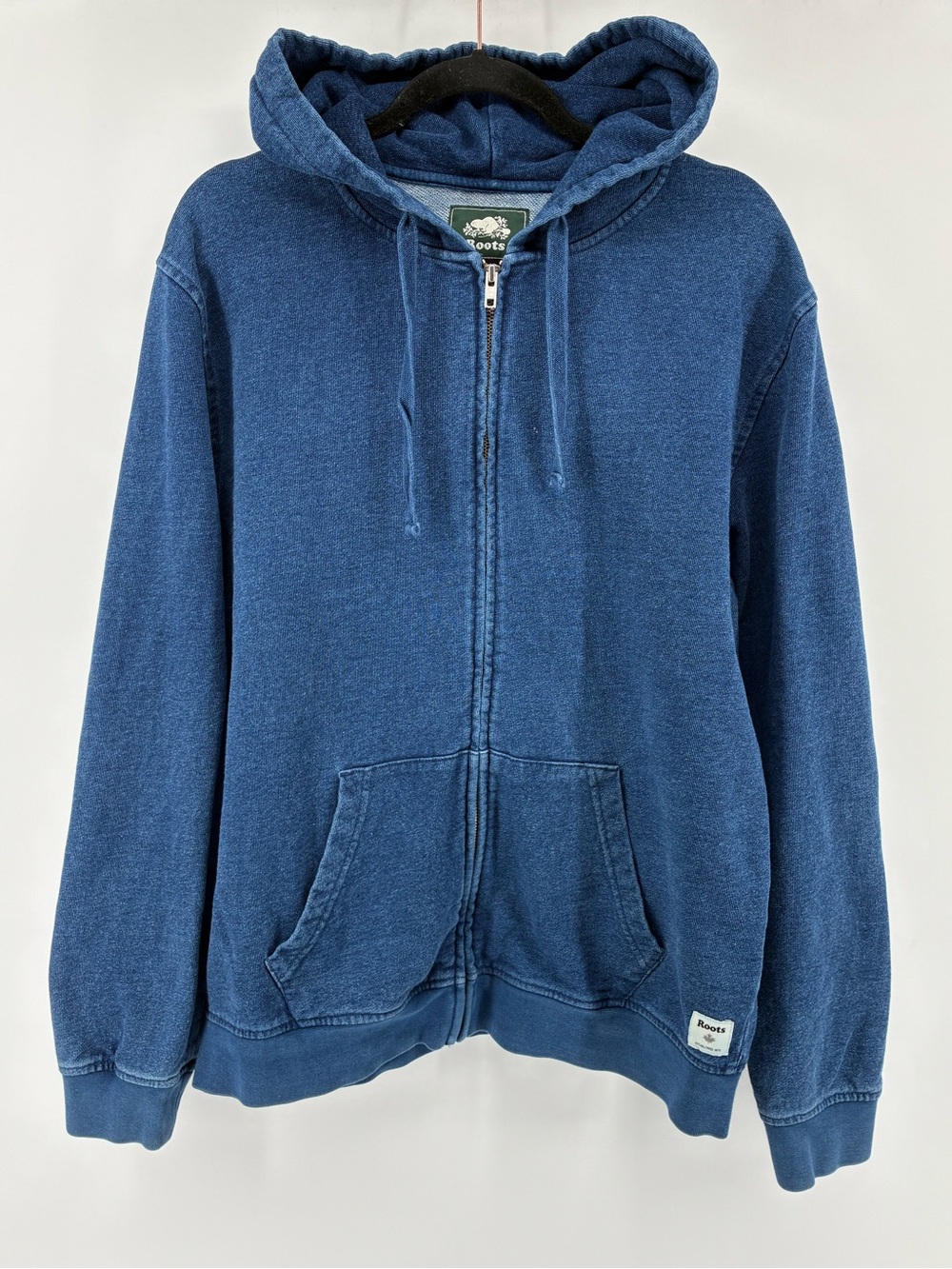 Roots Men's Blue Indigo Zip-Up Hoodie